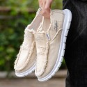 Canvas Shoes Men's Summer Breathable Men's Shoes Soft Sole Slip-On Shoes Summer Men's Casual Cloth Shoes Men's